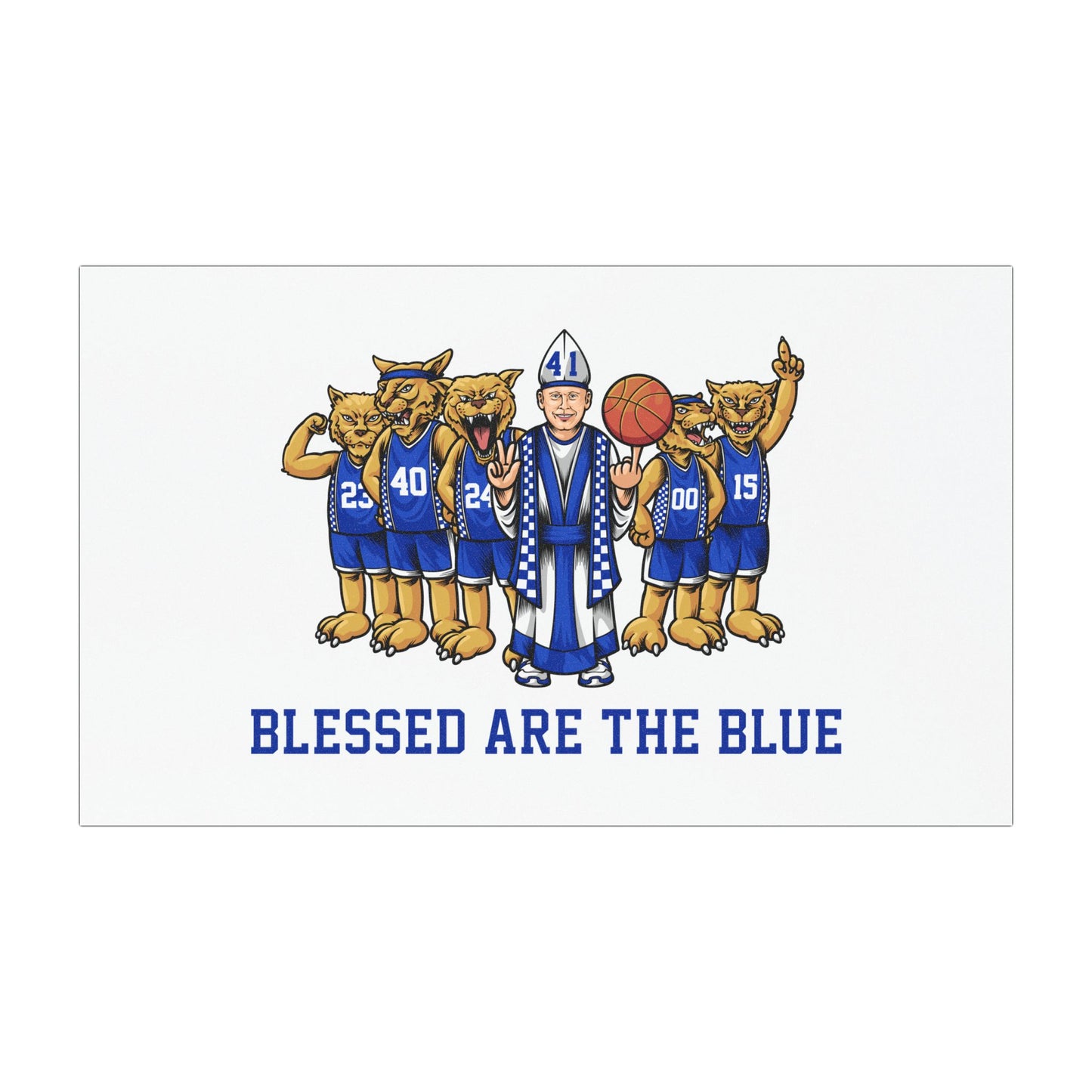 Blessed Are The Blue Car Magnet