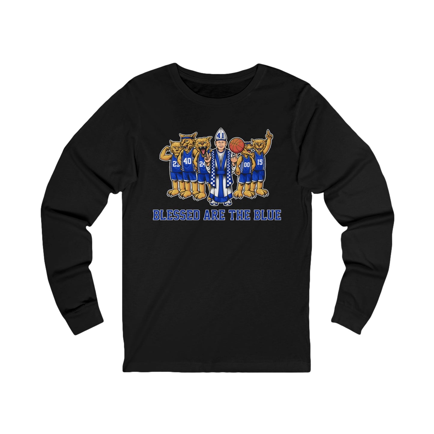 Blessed are the Blue Unisex Jersey Long Sleeve Tee - white, gray, black, blue