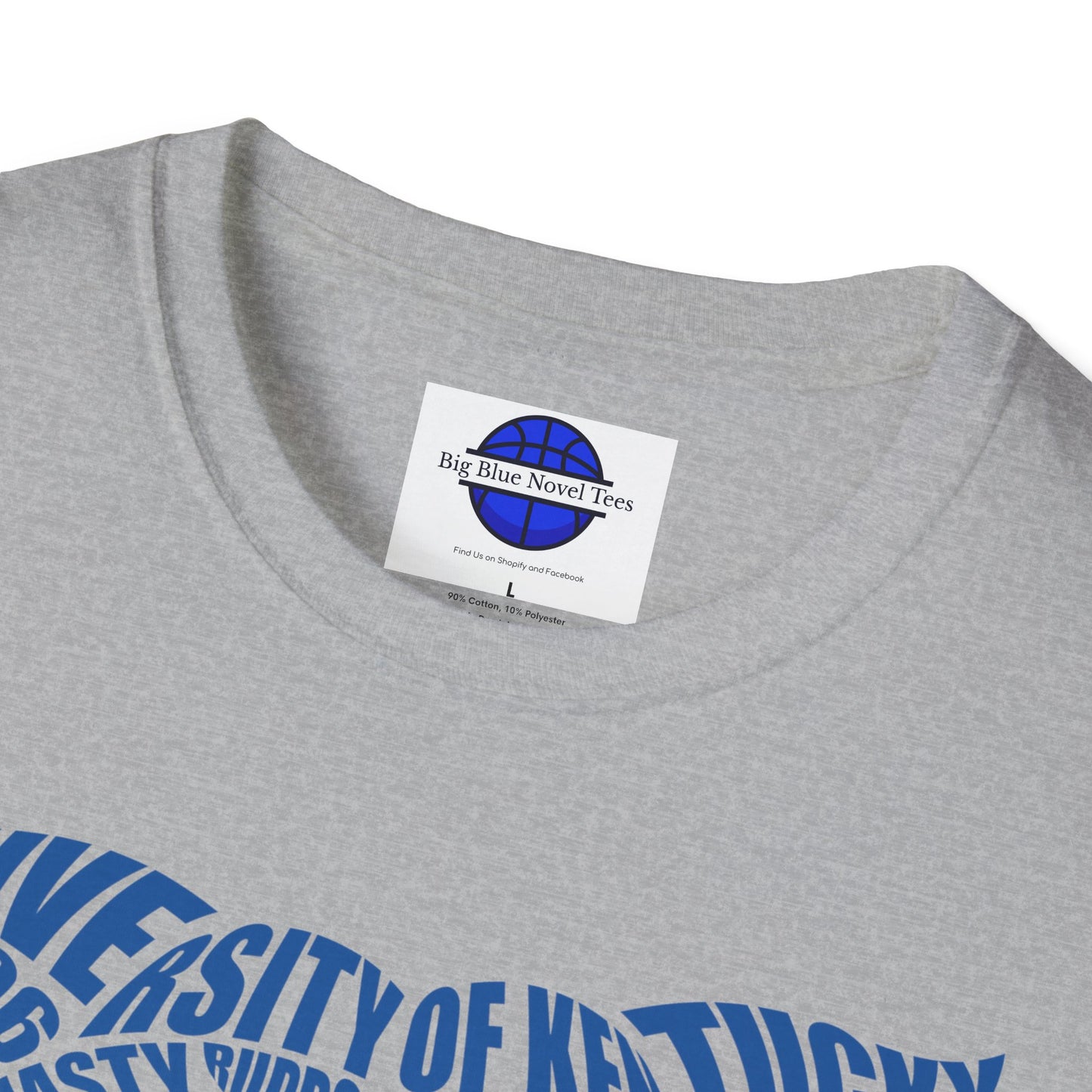 Blue Word Cloud Cat Unisex Softstyle T-Shirt
