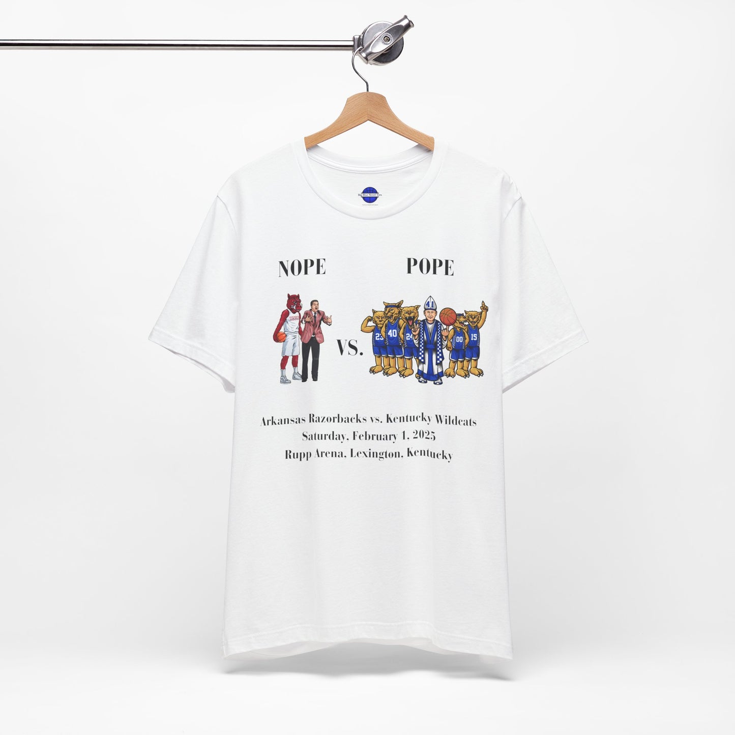 Nope vs. Pope a new rivalry for a new era! Short-sleeved jersey tee for adults