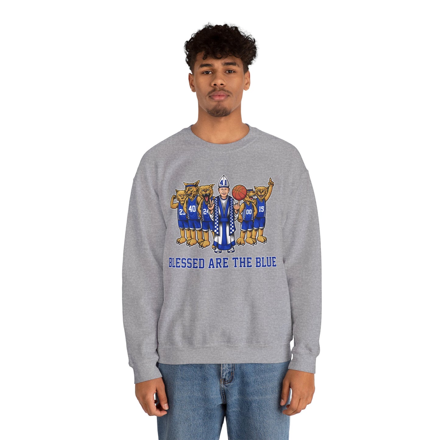 Blessed Are The Blue - Unisex Crewneck Sweatshirt