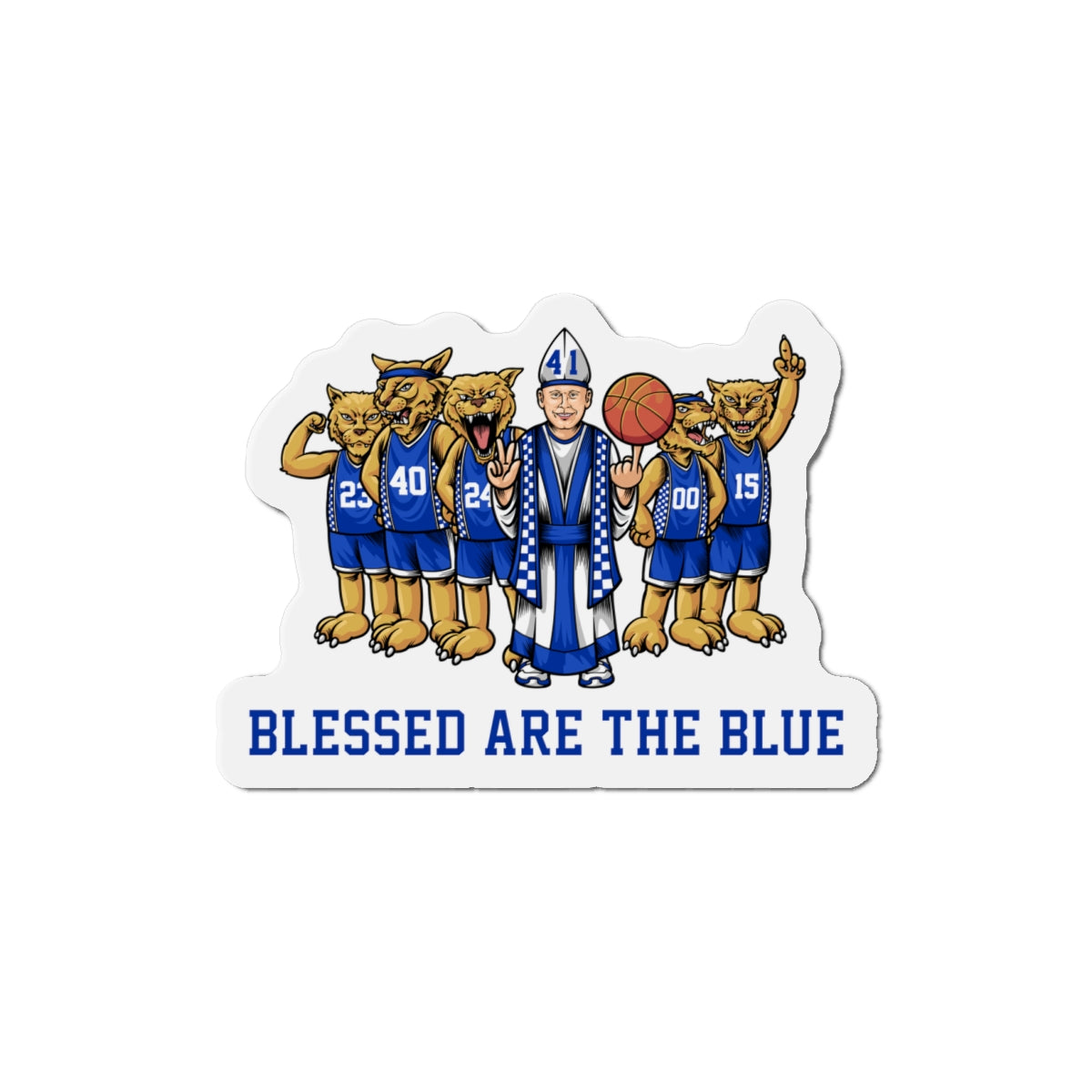 Blessed are the Blue Die-Cut Magnet