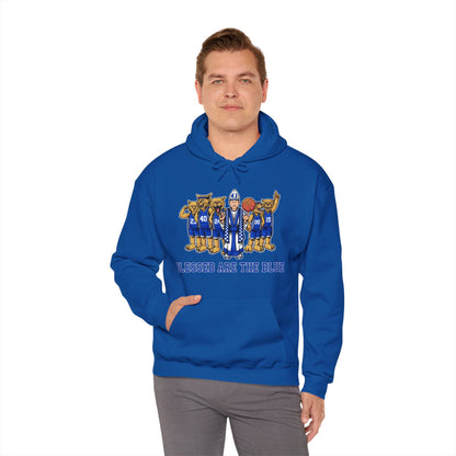 Blessed are the Blue Unisex Heavy Blend™ Hooded Sweatshirt--black, white, gray, blue