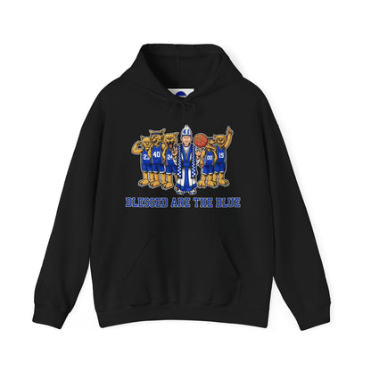 Blessed are the Blue Unisex Heavy Blend™ Hooded Sweatshirt--black, white, gray, blue