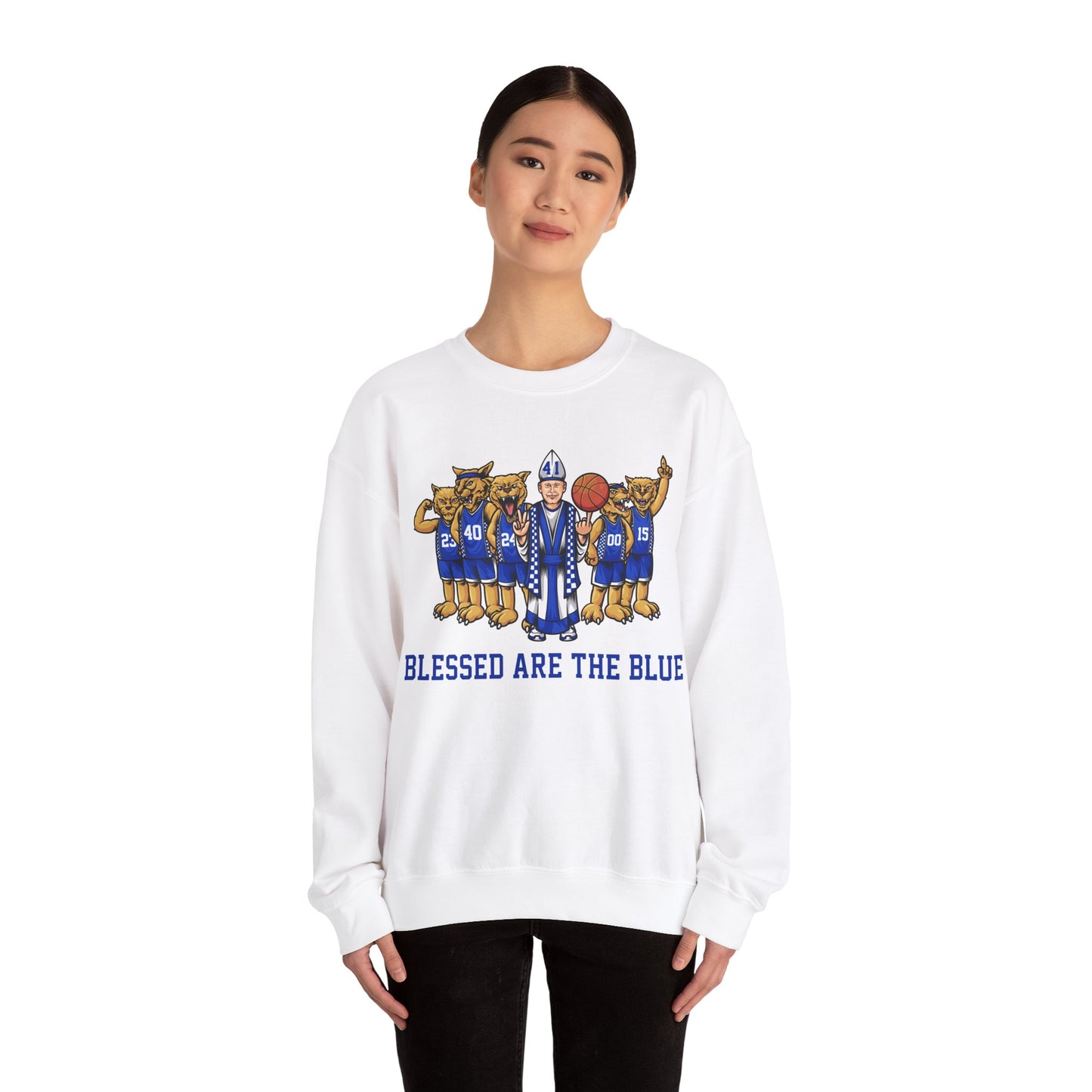 Blessed Are The Blue - Unisex Crewneck Sweatshirt