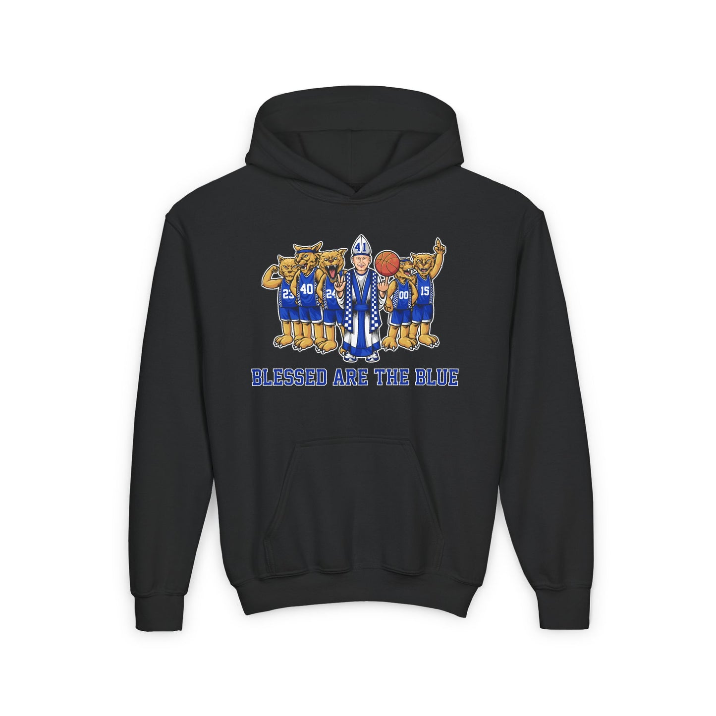 Blessed Are the Blue Kids Hooded Sweatshirt