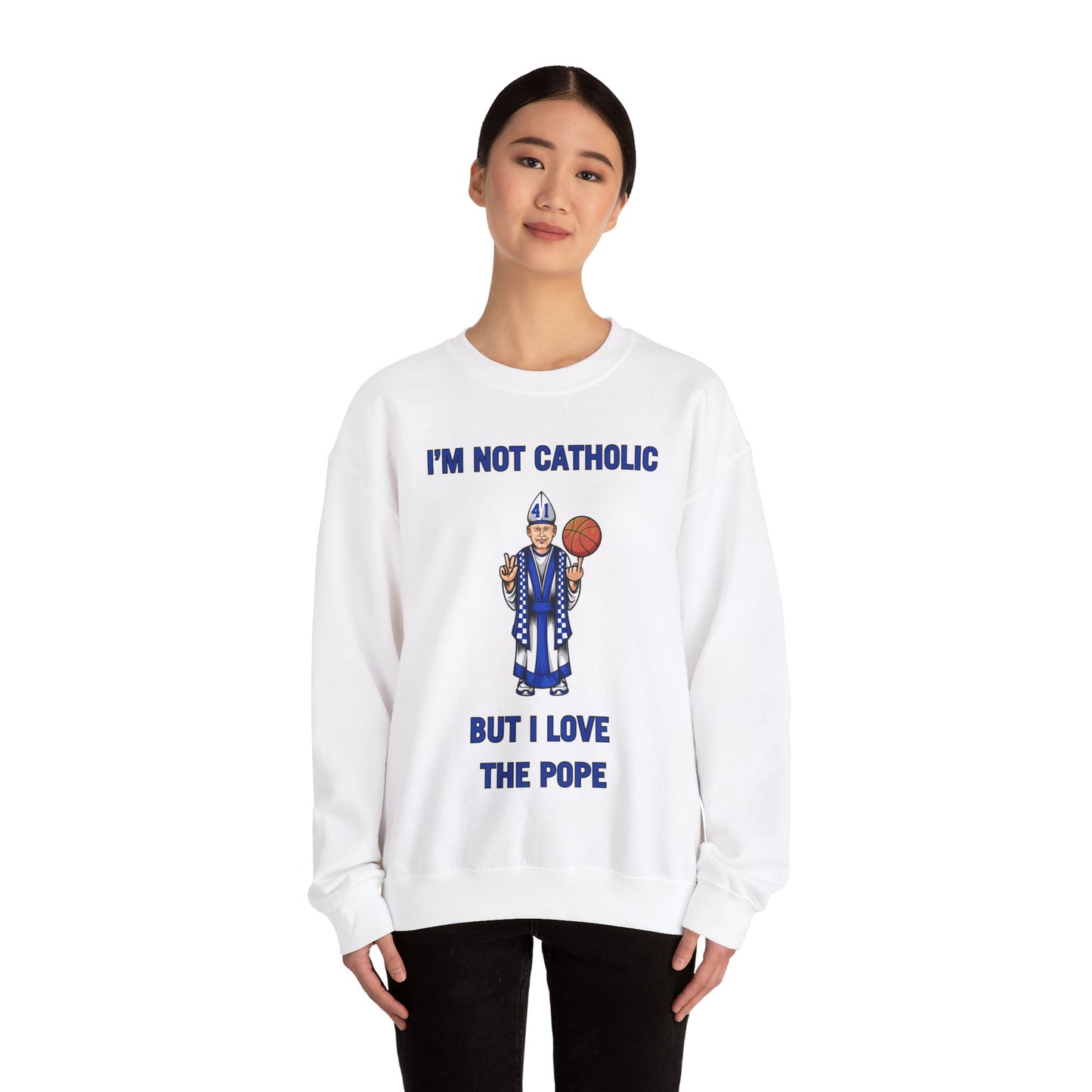 Love the Pope Crewneck Sweatshirt for Basketball Fans