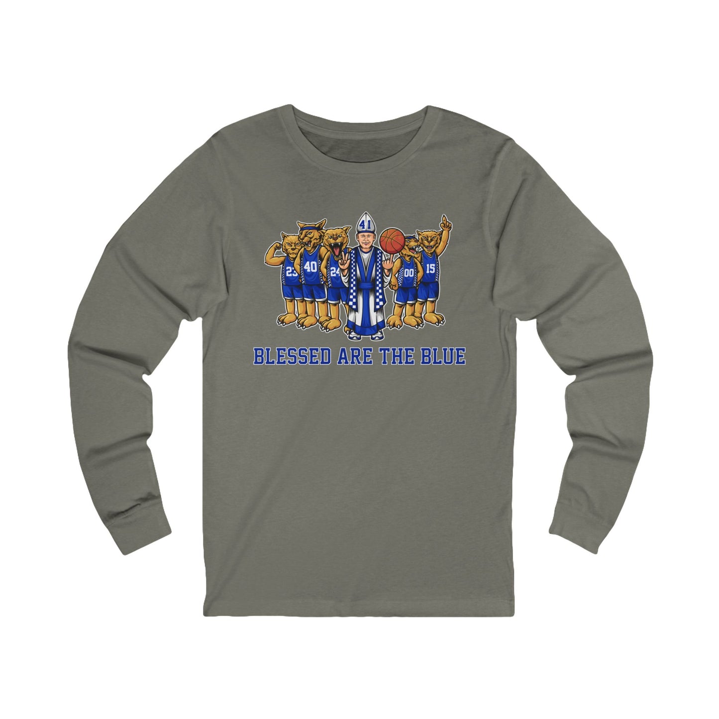 Blessed are the Blue Unisex Jersey Long Sleeve Tee - white, gray, black, blue